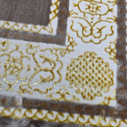 Tapete Khanjar Design, castanho com detalhes dourados – Elegância árabe clássica