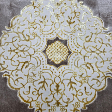 Tapete Khanjar Design, castanho com detalhes dourados – Elegância árabe clássica