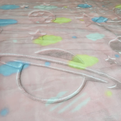 🍼🌸 Manta Suave para Bebé – Dulce Universo Rosa