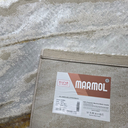 Alfombra Mármol Infinity Beige / Dorado – Estilo Luminoso y Elegante