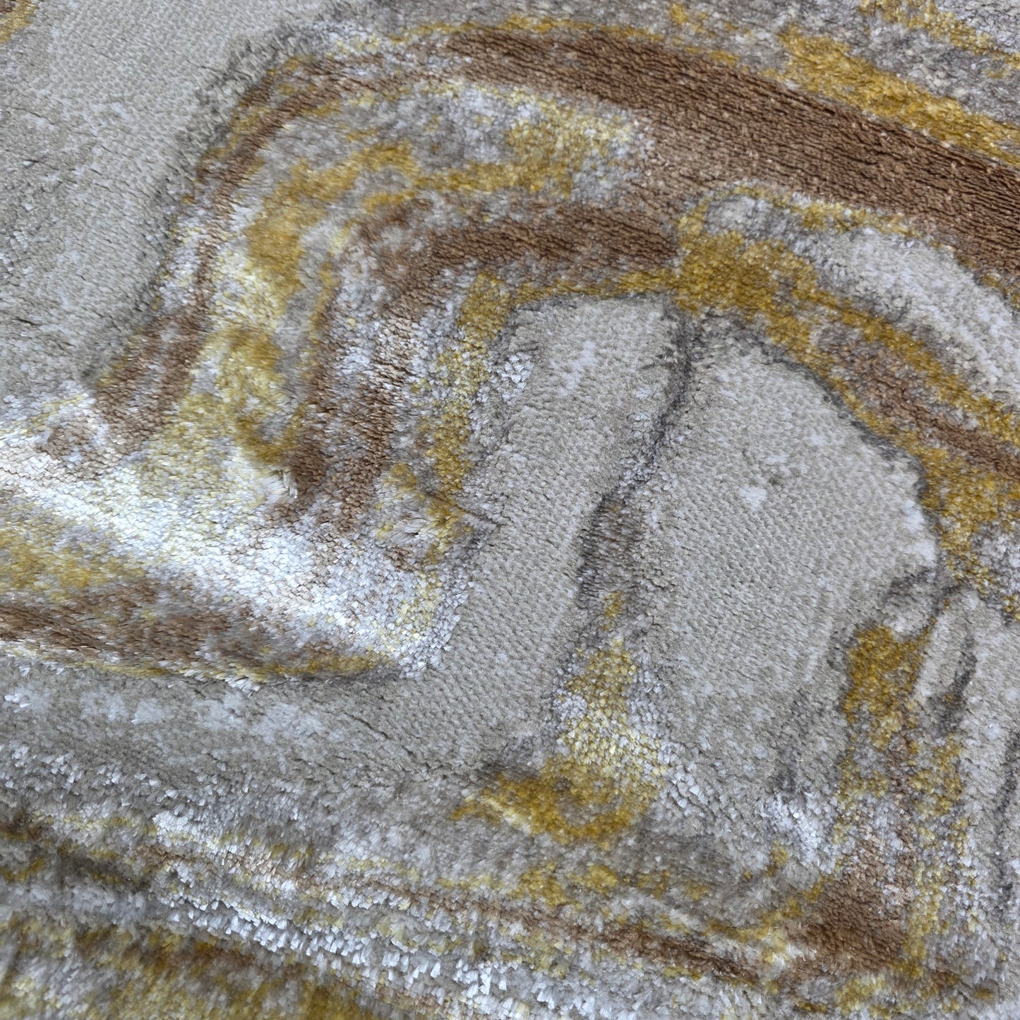 Alfombra Mármol Infinity Beige / Dorado – Estilo Luminoso y Elegante