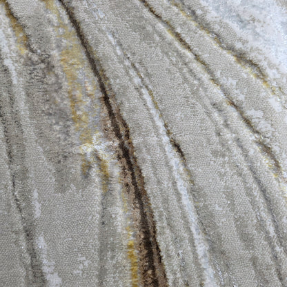 Alfombra Mármol Infinity Marrón / Dorado – Calidez Premium con Toque Sofisticado