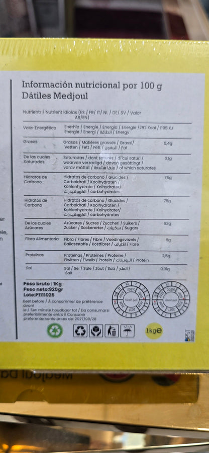 Dátiles Medjoul Afnan - Caja Azul y Amarilla