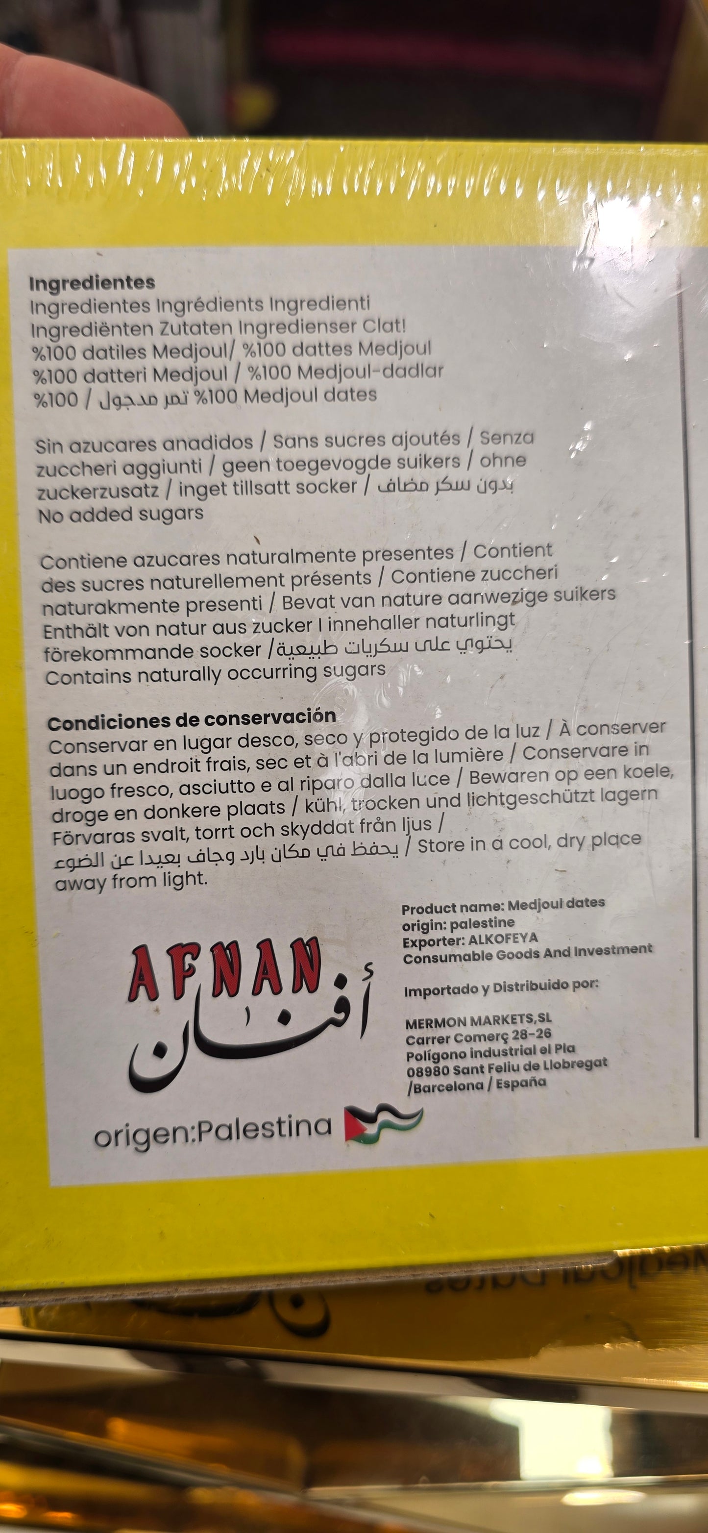 Dátiles Medjoul Afnan - Caja Azul y Amarilla