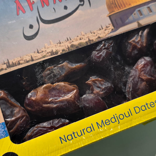 Tâmaras Medjoul Afnan - Caixa Azul e Amarela
