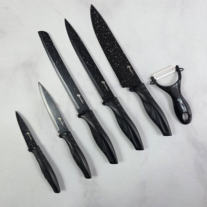 Set de cuchillos de cocina KADIRELLI 6 piezas con pelador 🍴🔪