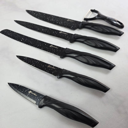 Set de cuchillos de cocina KADIRELLI 6 piezas con pelador 🍴🔪