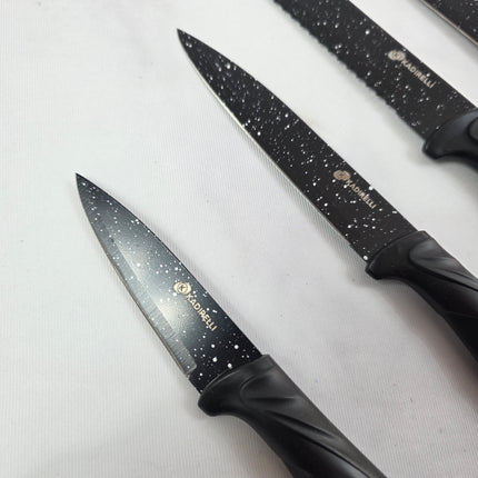 Set de cuchillos de cocina KADIRELLI 6 piezas con pelador 🍴🔪