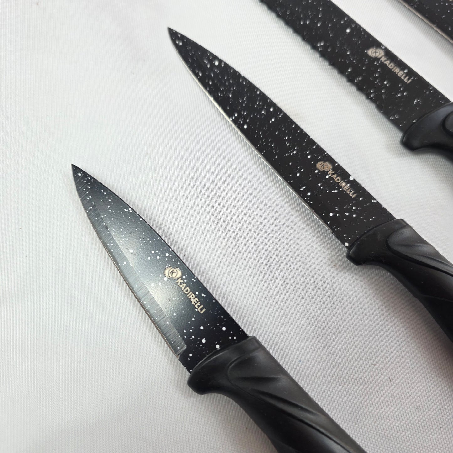 Set de cuchillos de cocina KADIRELLI 6 piezas con pelador 🍴🔪