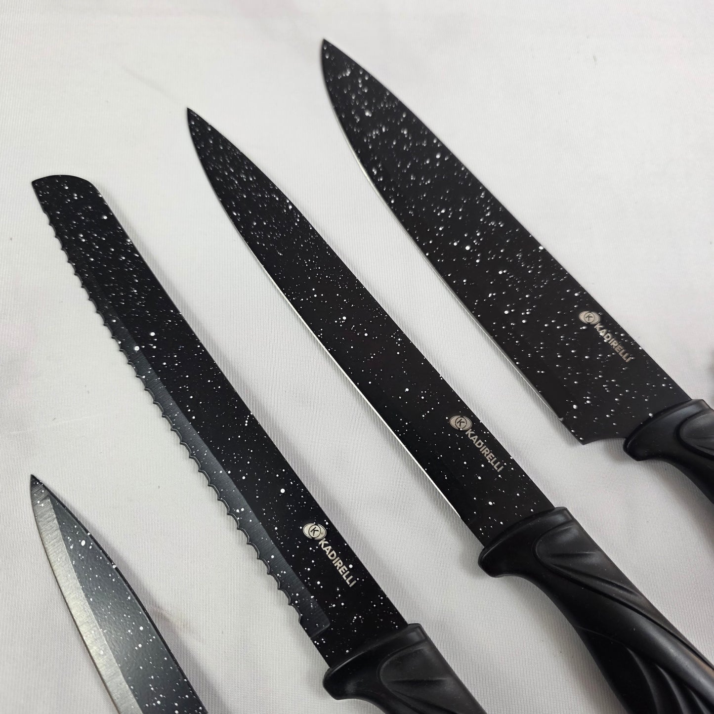 Set de cuchillos de cocina KADIRELLI 6 piezas con pelador 🍴🔪