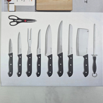 Conjunto completo de facas de cozinha 11 peças com tábua e acessórios 🔪🍽️