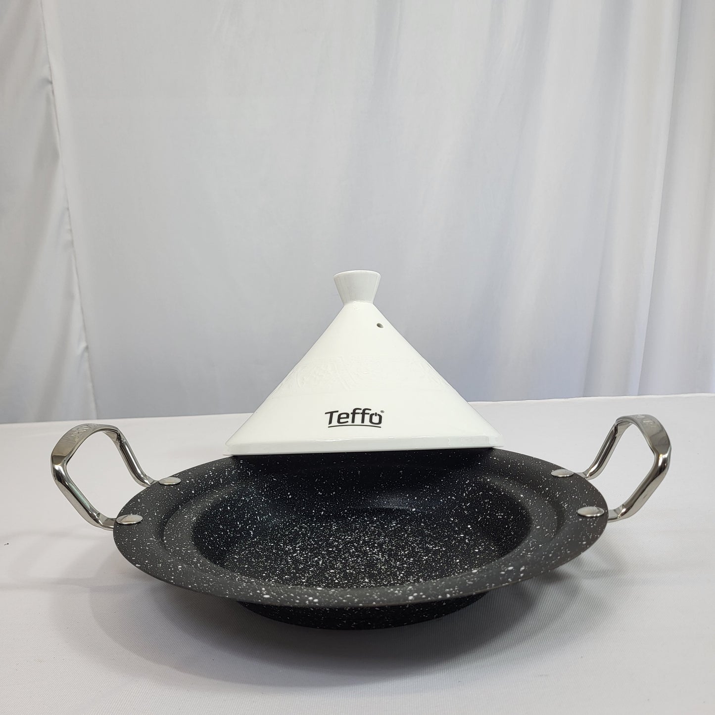 Tajine Antiadherente de 26 cm con Tapa Cerámica y Base Efecto Granito