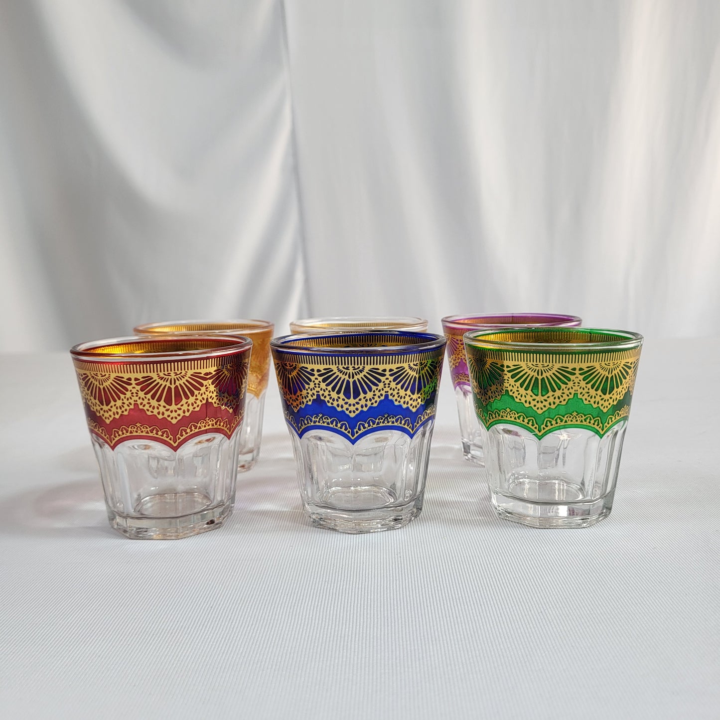 Set de 6 Mini Vasos de Té Decorados – Dale Color, Elegancia y Encanto a Tu Mesa