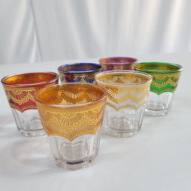 Set de 6 Mini Vasos de Té Decorados – Dale Color, Elegancia y Encanto a Tu Mesa