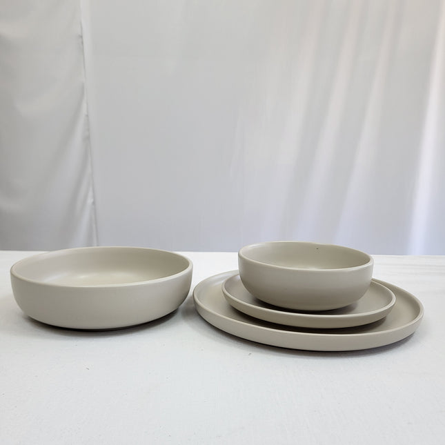Set de Vajilla Duna Beige con Platos y Cuencos