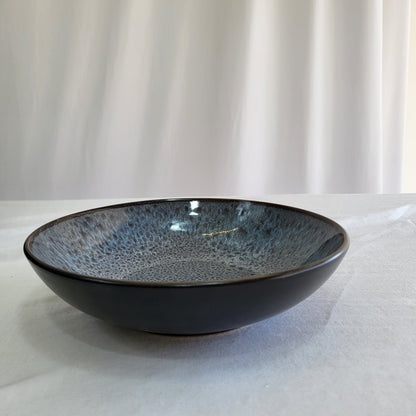 Set de Vajilla Bruma Negra con Interior Gris Jaspeado