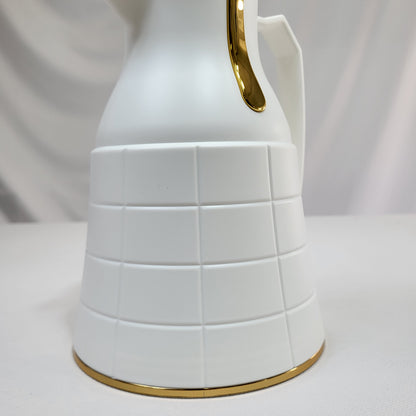 Set de 2 Termos Nara 1L + 0,6L con Diseño Cuadrado y Detalles Dorados - COLOR BLANCO