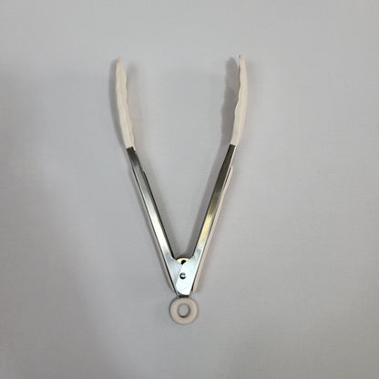 Set de 10 Utensilios de Cocina Lina con Soporte, Silicona Crema y Mango Madera