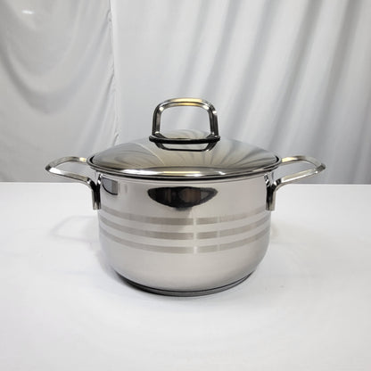 Olla de Acero Inoxidable Kira con Tapa y Asas