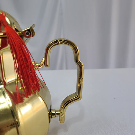 Tetera Marroquí Zahra Dorada de Acero Inoxidable