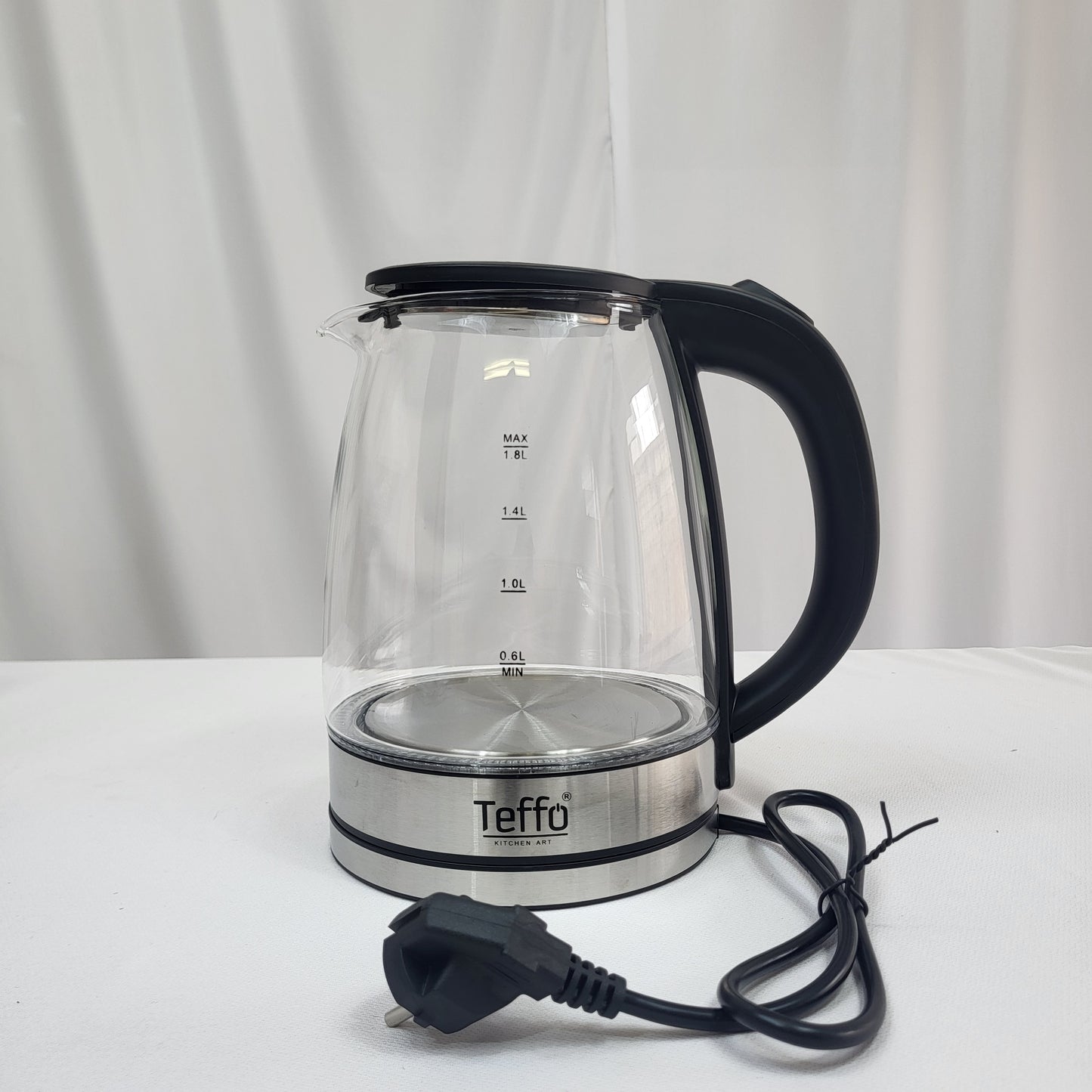 Hervidor Eléctrico de Cristal Aura 1,8L con Luz LED