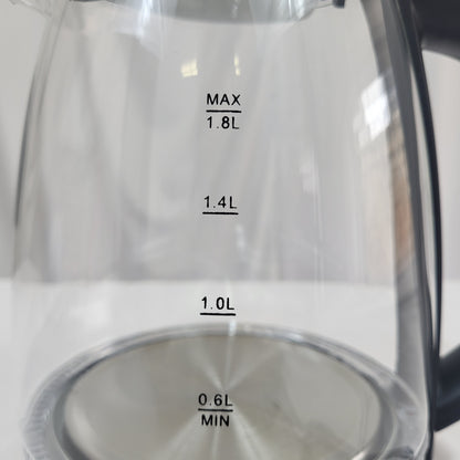 Hervidor Eléctrico de Cristal Aura 1,8L con Luz LED
