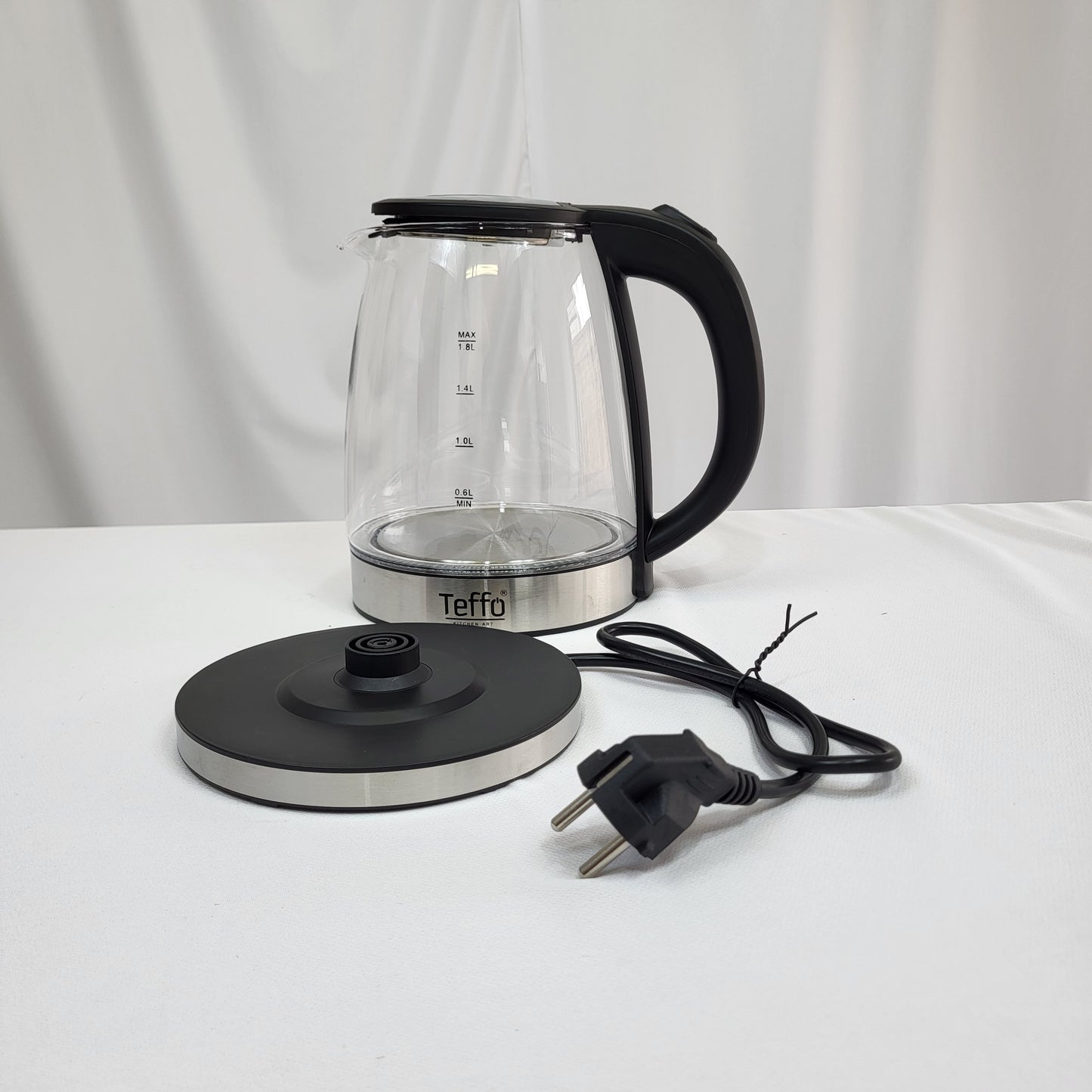 Hervidor Eléctrico de Cristal Aura 1,8L con Luz LED