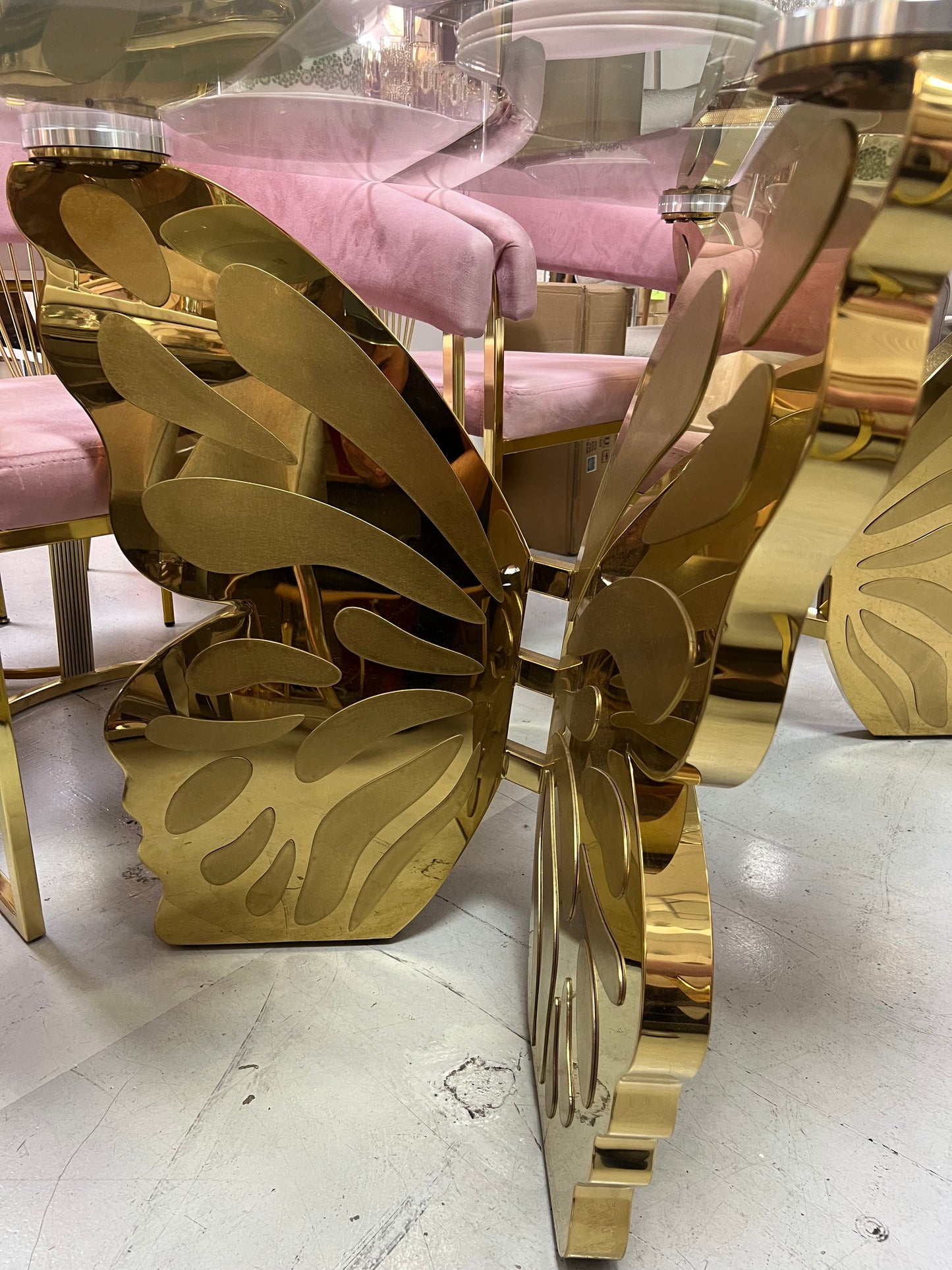 Mesa de Comedor de Diseño Contemporáneo - Cristal y Acero180x90x75 Alta calidad