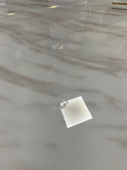 Mesa de Comedor de Diseño Contemporáneo - Mármol y Acero 160x90x75 Alta calidad