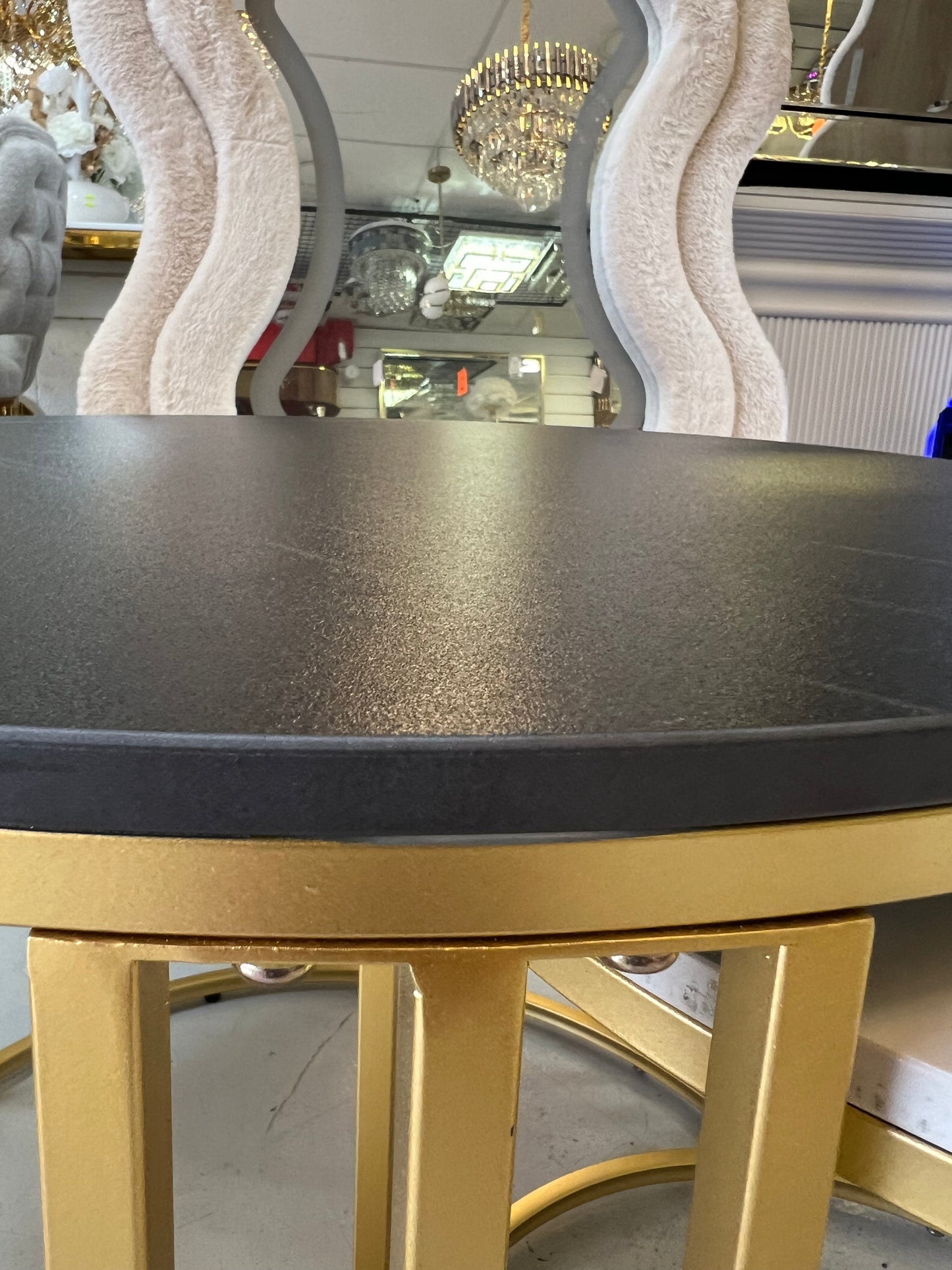 Set 2 mesas de centro con base de MDF efecto mármol