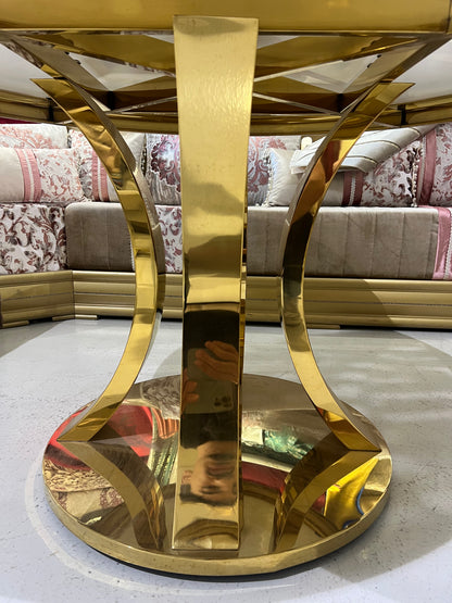 Mesa de Comedor de Diseño Contemporáneo - Cristal blanco y Acero 130x75 Alta calidad