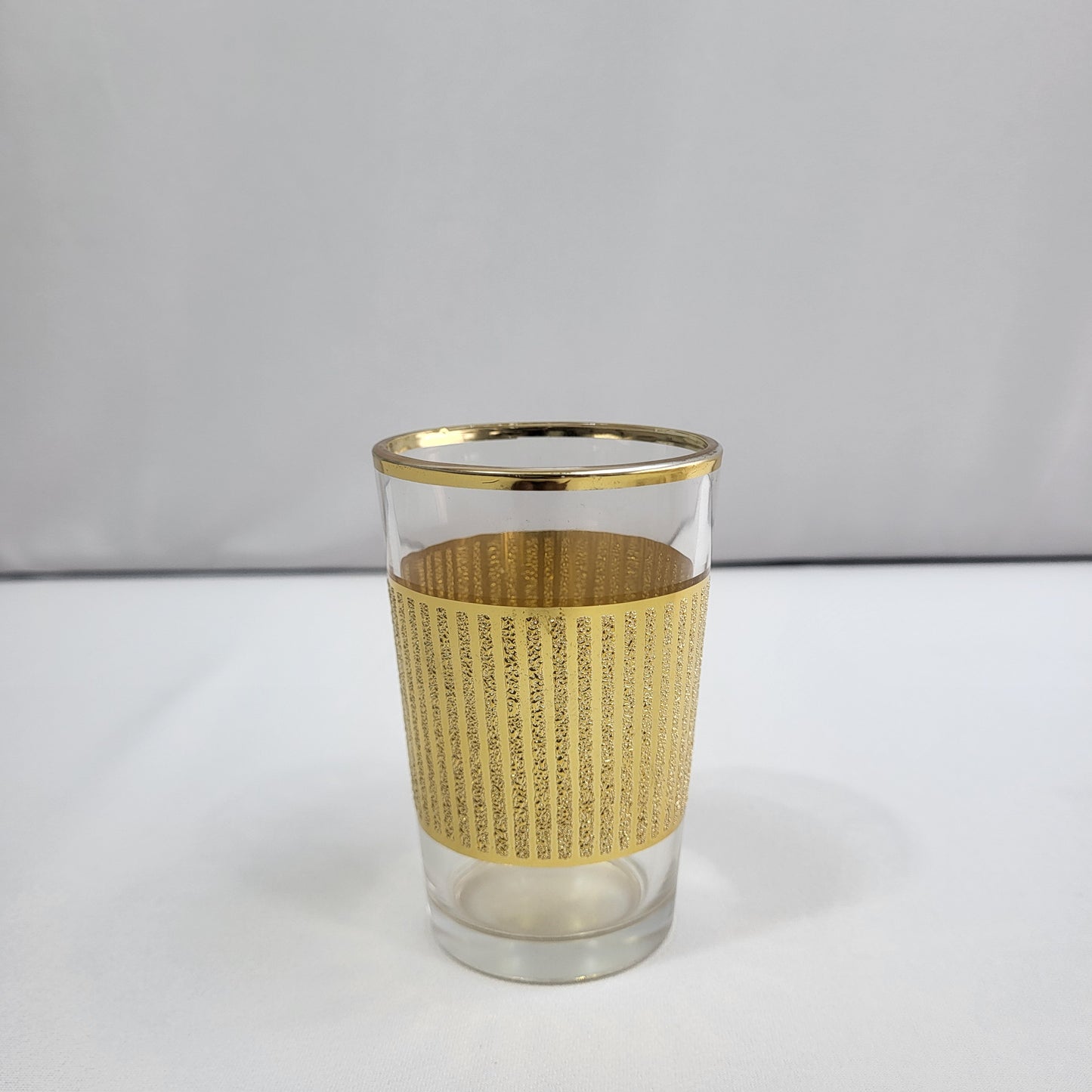 Set 12 Vasos Doré Line de Cristal con Diseño Dorado