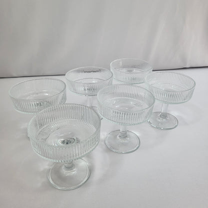 Set 6 Copas Cristal Éclat Estriado para Postres
