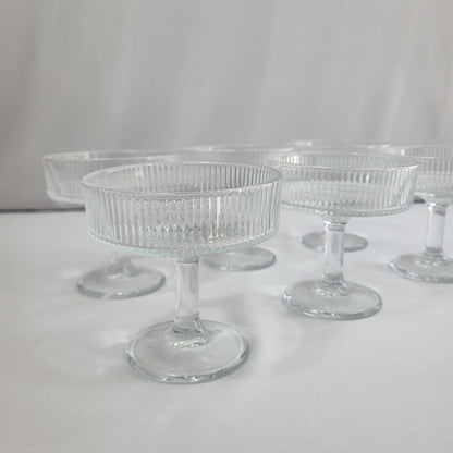 Set 6 Copas Cristal Éclat Estriado para Postres