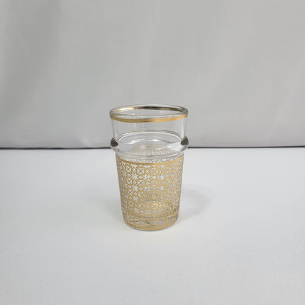 Set 12 Vasos Zellige Dorado de Cristal Estilo Marroquí