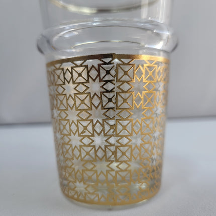 Set 12 Vasos Zellige Dorado de Cristal Estilo Marroquí