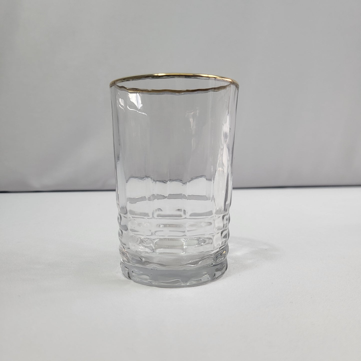 Set 12 Vasos Aurea de Cristal con Borde Dorado