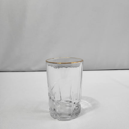 Set 12 Vasos Cristal IS con Borde Dorado