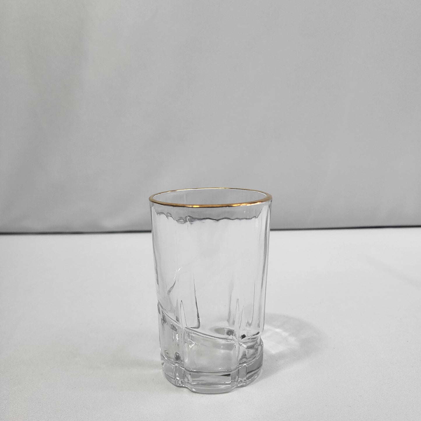 Set 12 Vasos Cristal IS con Borde Dorado
