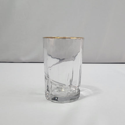 Set 12 Vasos Cristal IS con Borde Dorado