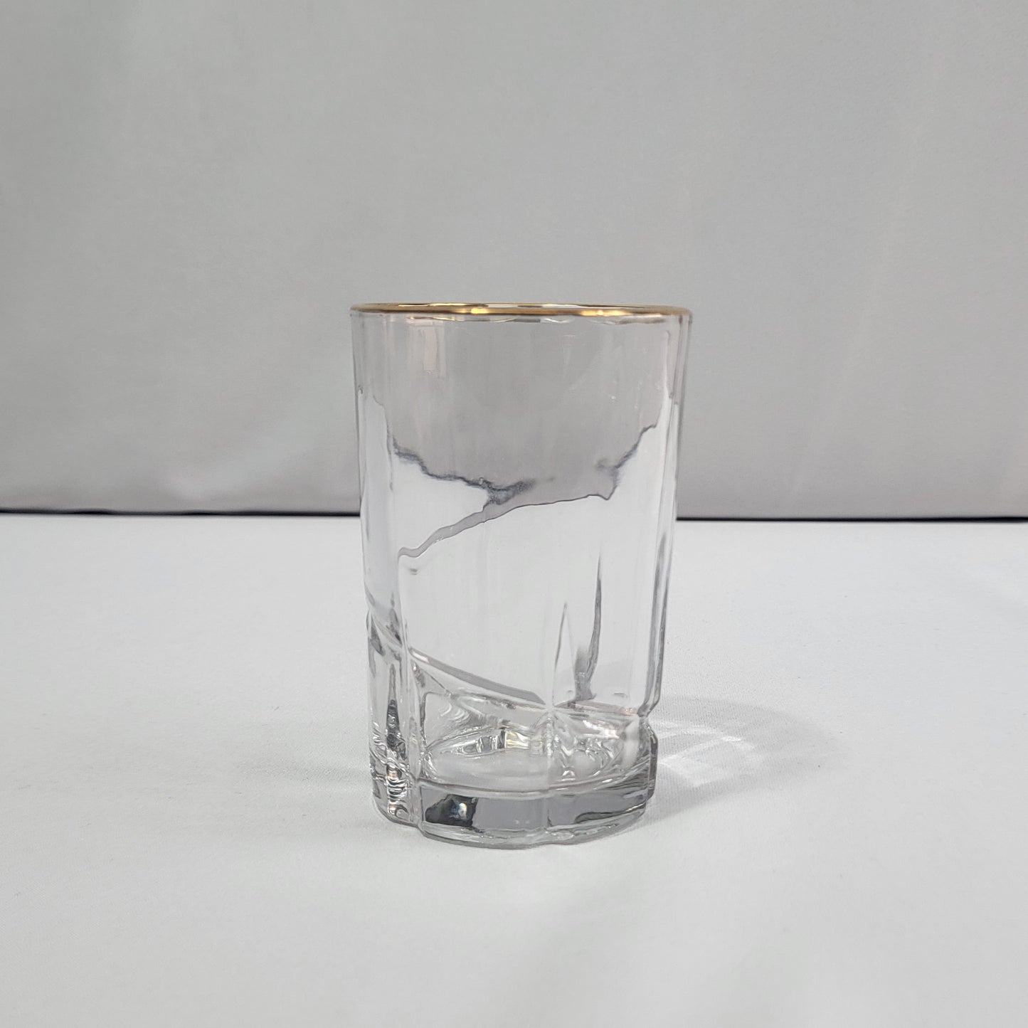 Set 12 Vasos Cristal IS con Borde Dorado
