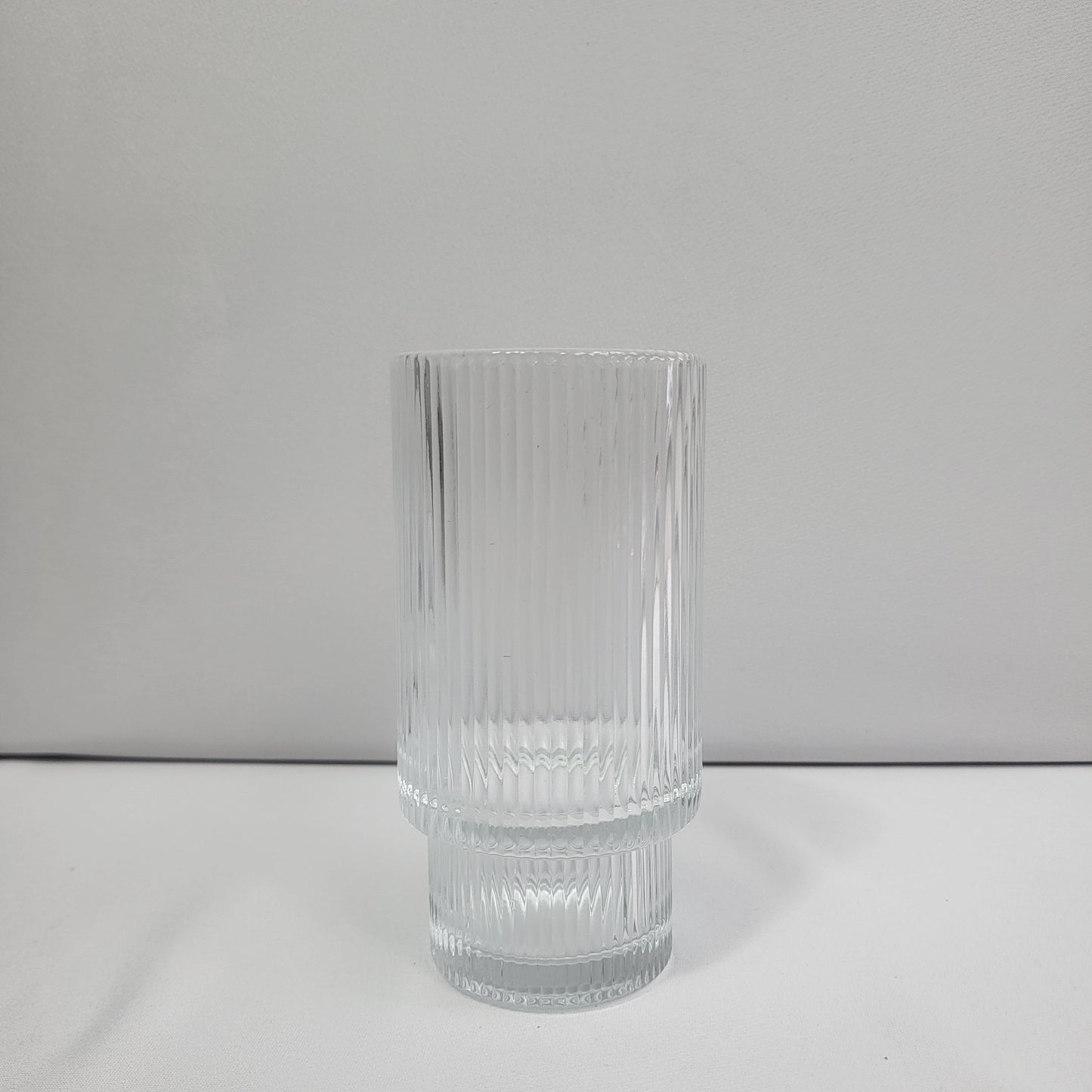 Set 6 Vasos Lines de Cristal Estriado Transparente
