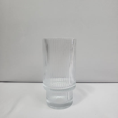 Set 6 Vasos Lines de Cristal Estriado Transparente