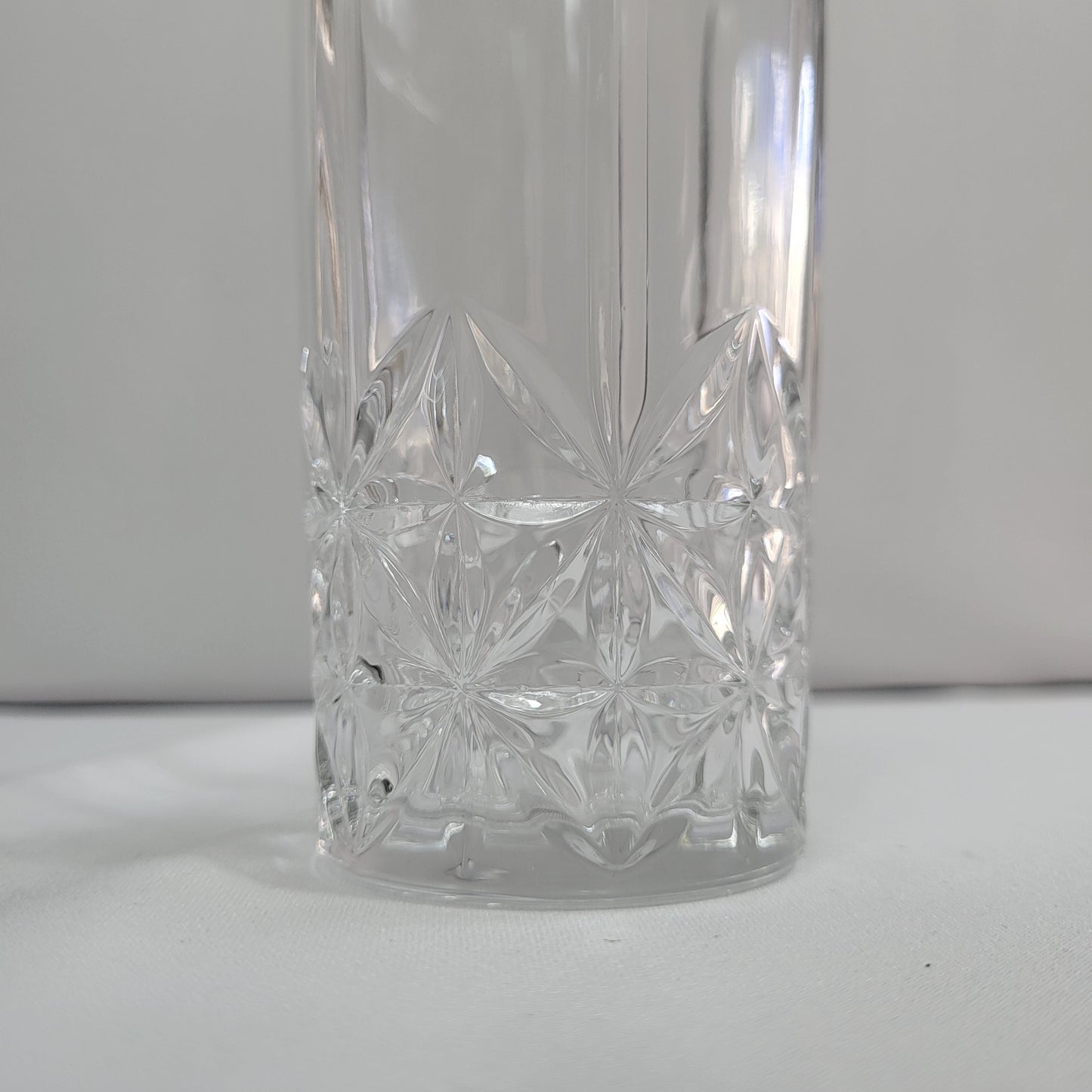 Set 12 Vasos Bond de Cristal Transparente Tallado