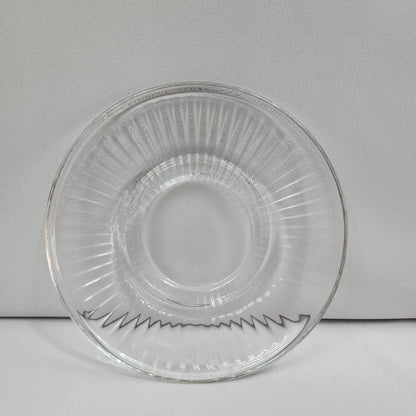 Set Nura 6 Tazas con Plato de Cristal Acanalado