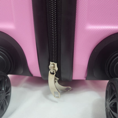 Set de Maletas Travel Pro 3 Piezas – Rosa Rígido con Ruedas 360°
