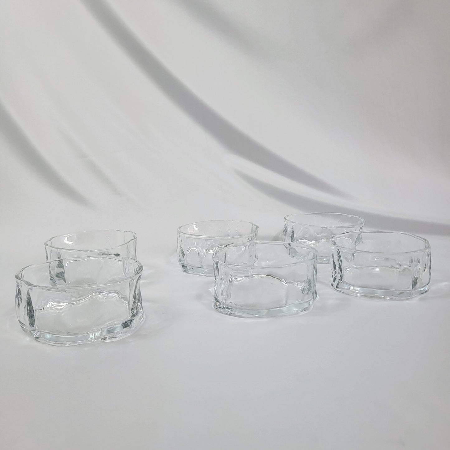 Pack 6 Cuencos Wave de Cristal Transparente