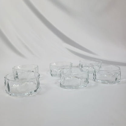 Pack 6 Cuencos Wave de Cristal Transparente