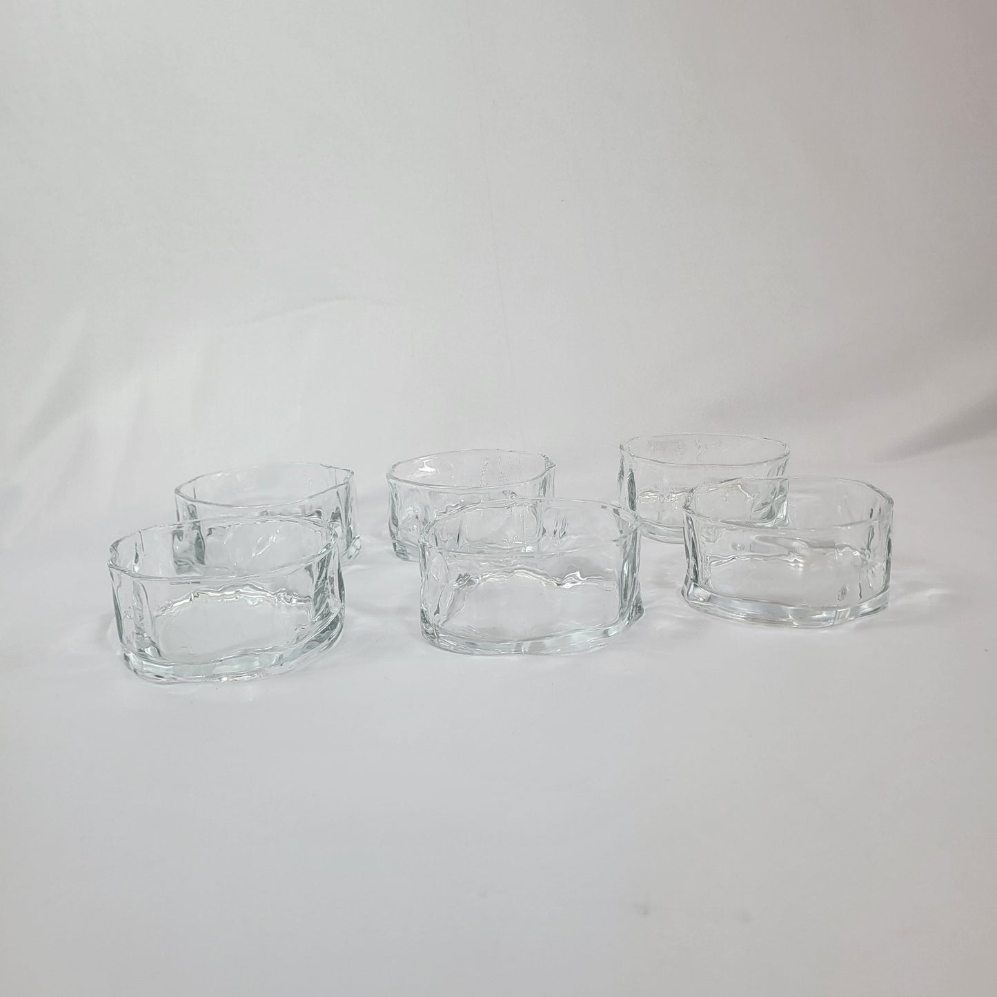 Pack 6 Cuencos Wave de Cristal Transparente