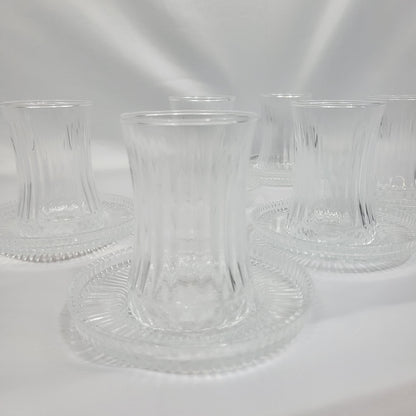 Juego de Vasos de Té Turco Transparente - 6 Unidades